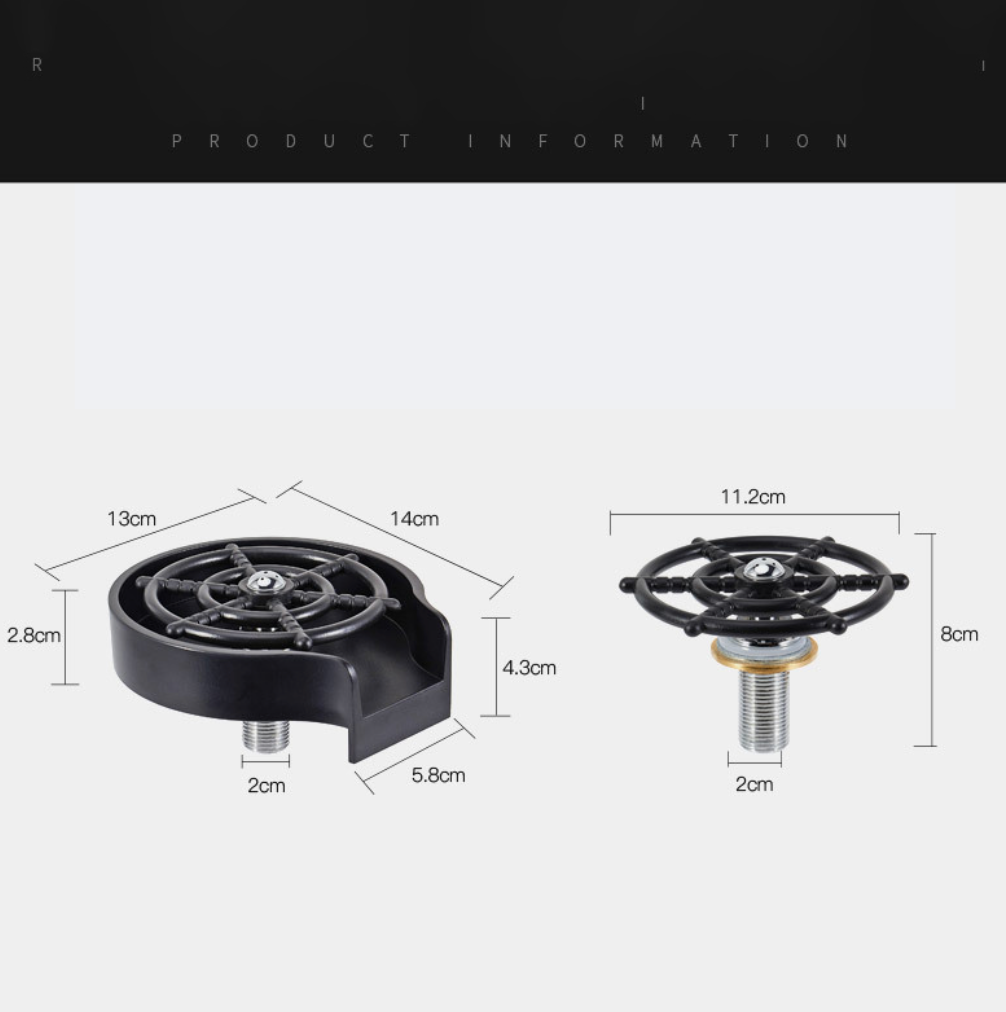 Bar Counter Cup Washer Sink High-pressure water spray